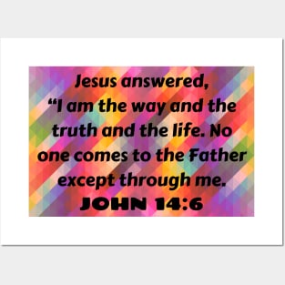 Bible Verse John 14:6 Posters and Art